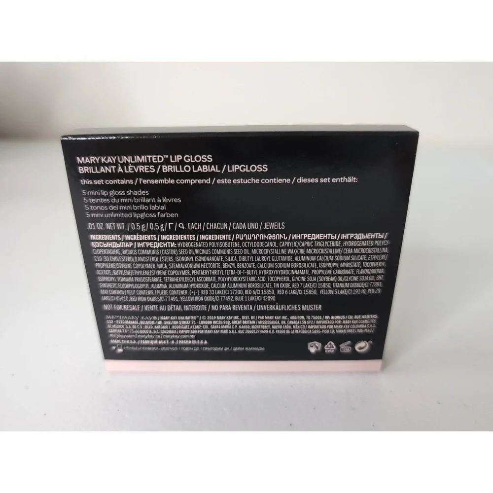 Mary Kay Unlimited Lip Gloss Set - 5 Deluxe Mini-Travel size‎ Sealed